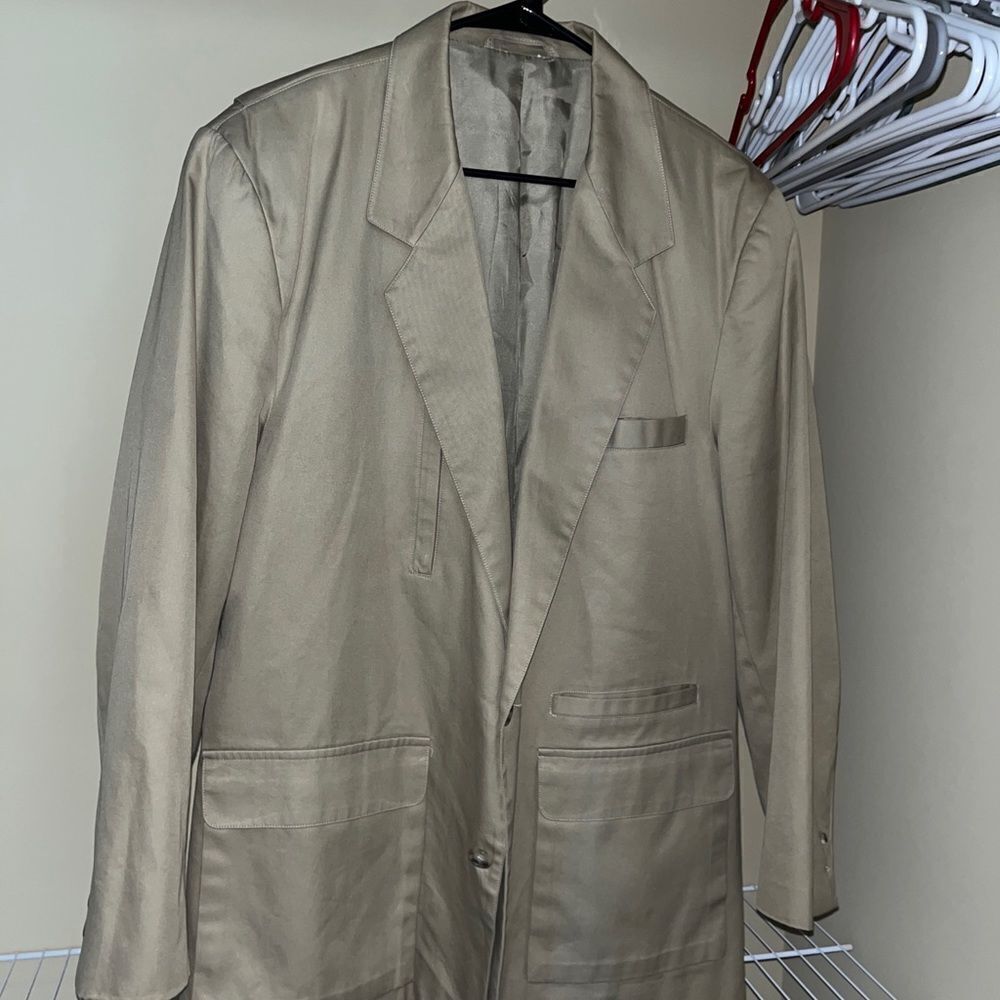 Mens 80s Banana Republic Mill Valley Safari Bush sport blazer travel jacket 44